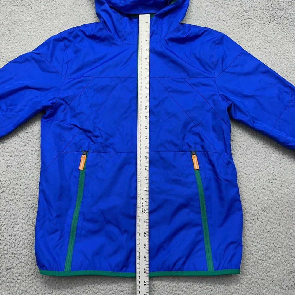 Champion C9 R1402 Youth Large 12/14 Lightweight‎ Blu/ Green Zip Up Hooded Jacket
